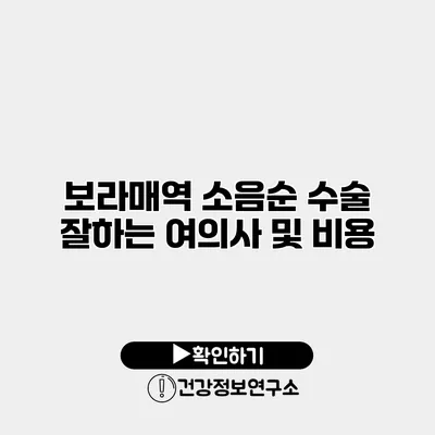 보라매역 소음순 수술 잘하는 여의사 및 비용