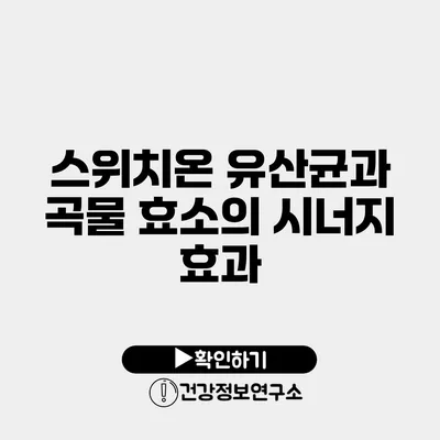 스위치온 유산균과 곡물 효소의 시너지 효과