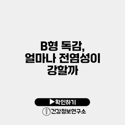 B형 독감, 얼마나 전염성이 강할까?