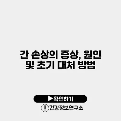 간 손상의 증상, 원인 및 초기 대처 방법