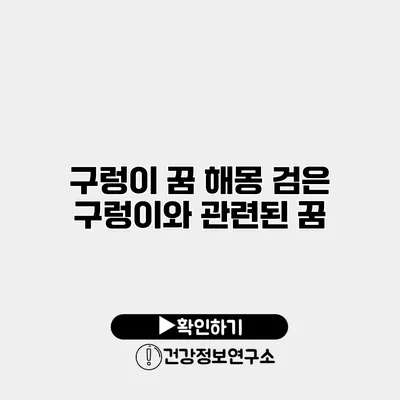 구렁이 꿈 해몽 검은 구렁이와 관련된 꿈