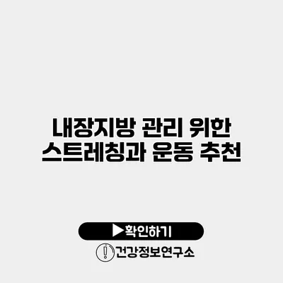 내장지방 관리 위한 스트레칭과 운동 추천
