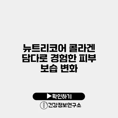 뉴트리코어 콜라겐 담다로 경험한 피부 보습 변화