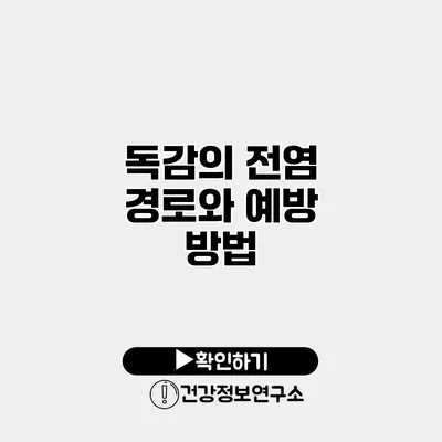 독감의 전염 경로와 예방 방법