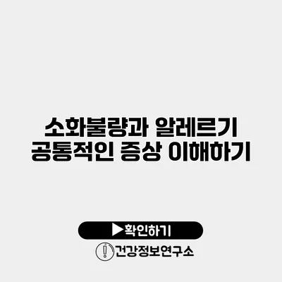 소화불량과 알레르기 공통적인 증상 이해하기