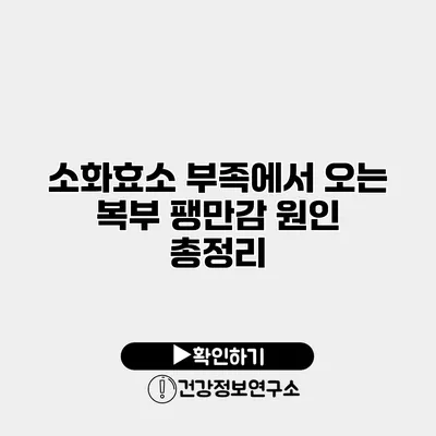 소화효소 부족에서 오는 복부 팽만감 원인 총정리