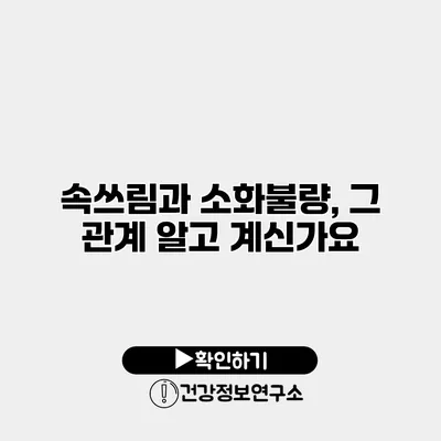 속쓰림과 소화불량, 그 관계 알고 계신가요?
