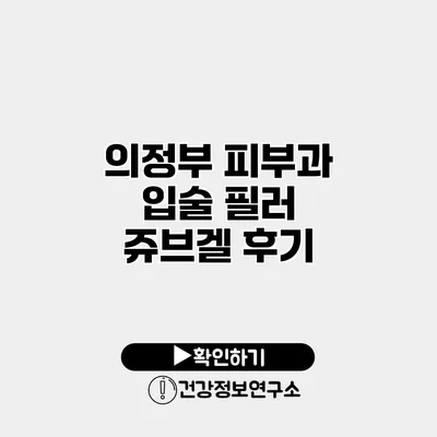의정부 피부과 입술 필러 쥬브겔 후기