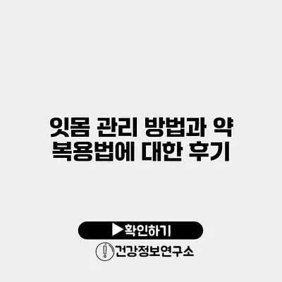 잇몸 관리 방법과 약 복용법에 대한 후기