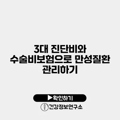 3대 진단비와 수술비보험으로 만성질환 관리하기