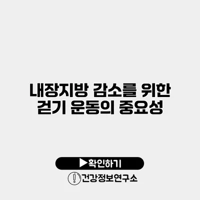 내장지방 감소를 위한 걷기 운동의 중요성