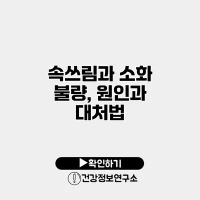 속쓰림과 소화 불량, 원인과 대처법