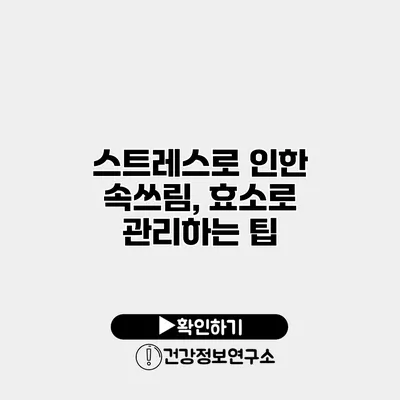 스트레스로 인한 속쓰림, 효소로 관리하는 팁